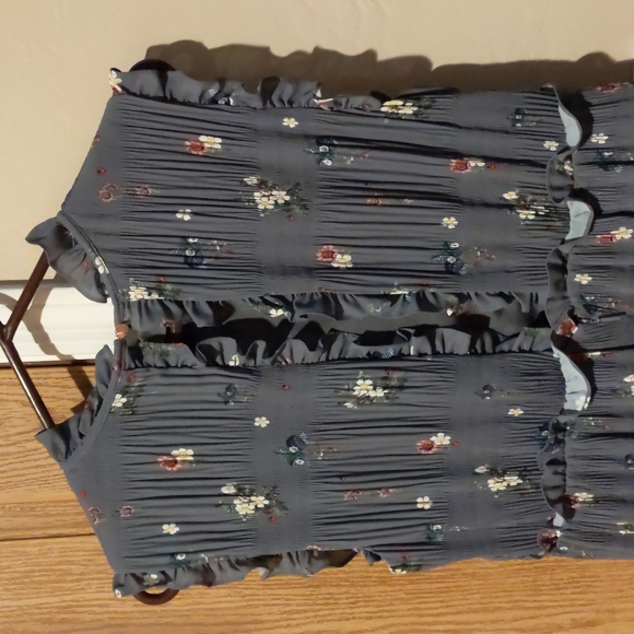 Ted Baker, size 12 sleeveless grey floral midi dress - Picture 12 of 15